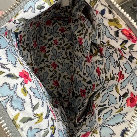 Vera Bradley Carson Hobo Bag in Denim Gray Floral Design, Red And Pink Flowers - Picture 8 of 8